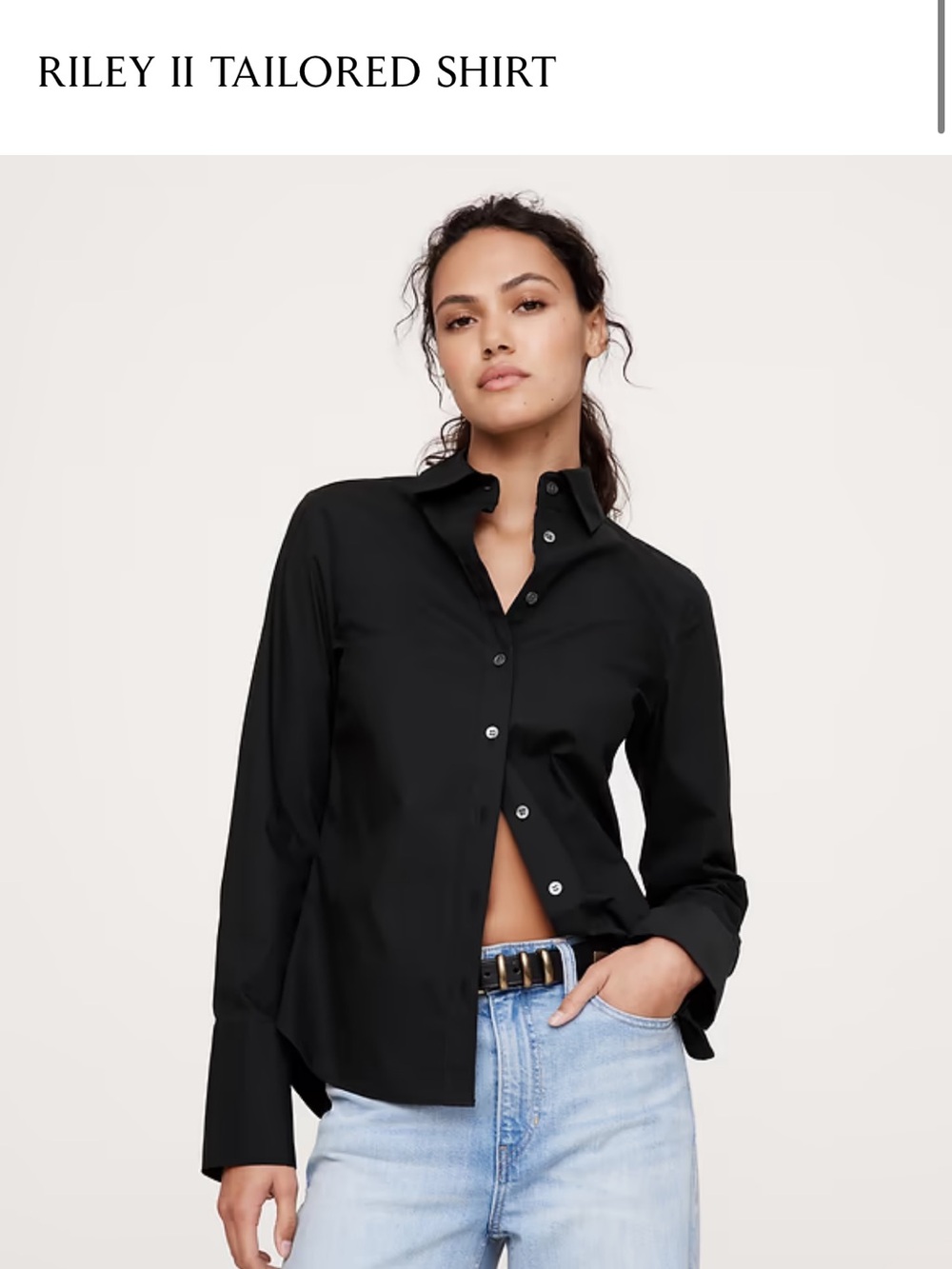Banana Republic Black Riley II Button-Down Shirt